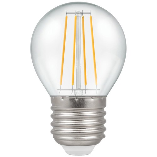 LED Golfball Clear ES/E27 470lm Dimmable Light Bulb 5W 2700K Warm White