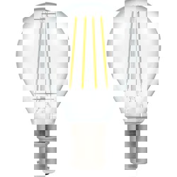 LED Golfball Clear SBC/B15 470lm Dimmable Light Bulb 5W 2700K Warm White