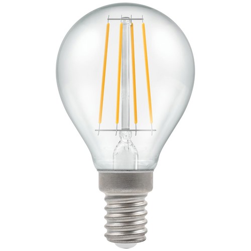 LED Golfball Clear SES/E14 470lm Dimmable Light Bulb 5W 2700K Warm White