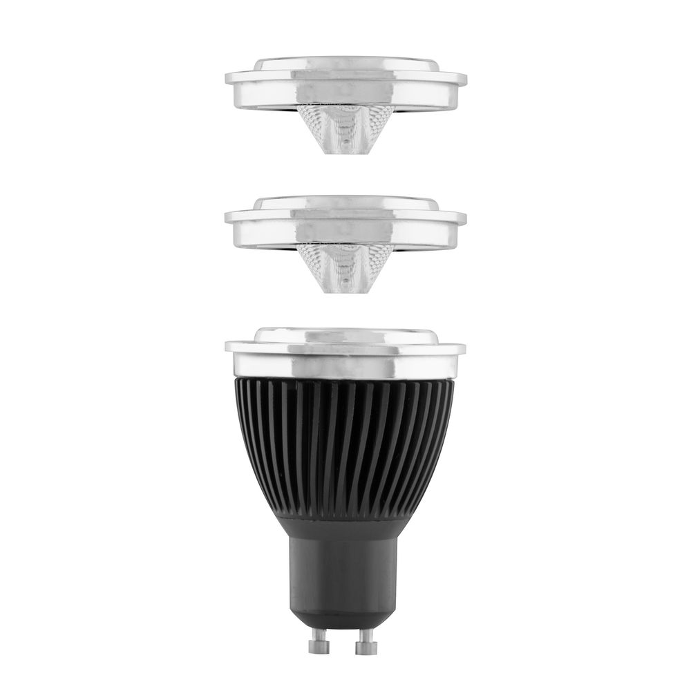 Optic Interchangeable Lens LED GU10 7W 560lm CRI90 Dimmable Lamp 10°, 24°, 45° 3000K Warm White — view 1