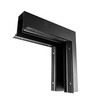 Slim Duet System Trimless Recessed Vertical Corner 24V Black 150mm