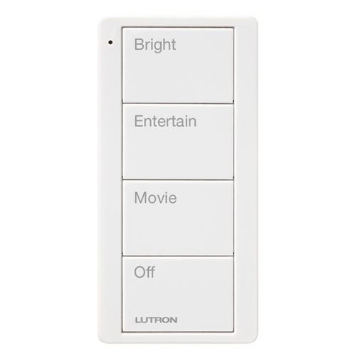 Lutron Pico Wireless 4 Button Scene Custom Engraving Control White