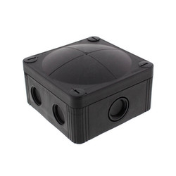 Waterproof Junction Box M20/M25 with 5-Pole Terminal Block (95x95x60mm) 7 Way Threaded Membrane and Knockouts Black