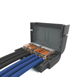 Shell Box 323 Gel Insulated Mini Junction Box 2 x 3 Way Wago 221 Connector (51.5x32x16mm) Grey