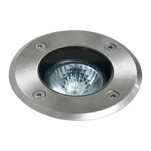 Gramos Round Outdoor  Recessed Uplight 240V Brushed Stainless Steel 6W