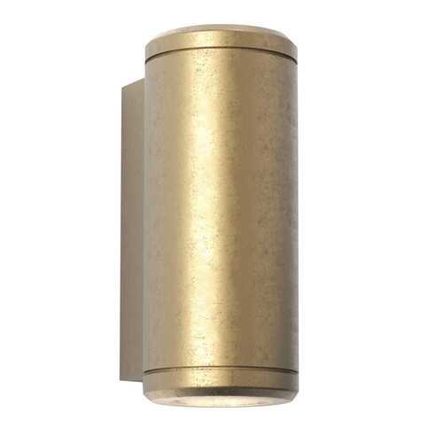 Jura Twin Outdoor Garden Pillar Wall Light 240V Solid Brass 2 x 6W
