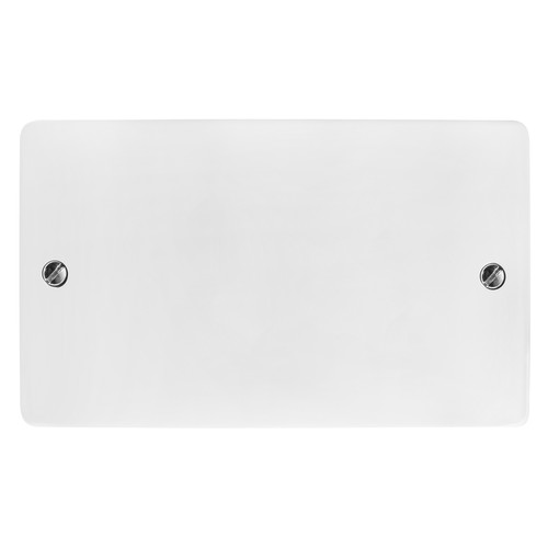 Blank Plate 2 gang Plate White
