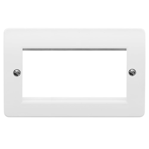 Euro Plate 2 gang euro plate White