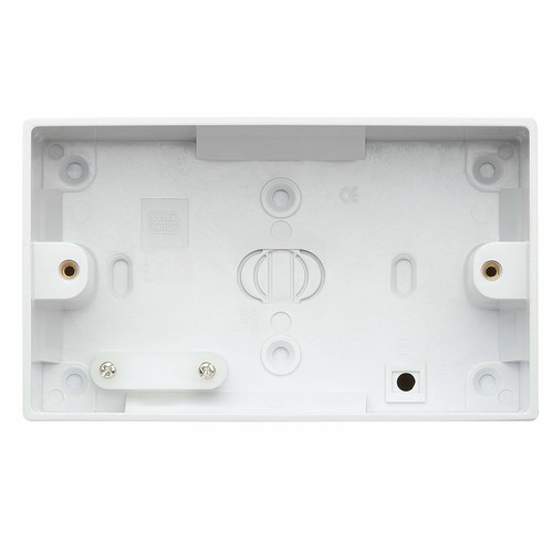 MK Logic Plus Double Plate Back Box Plastic 30mm