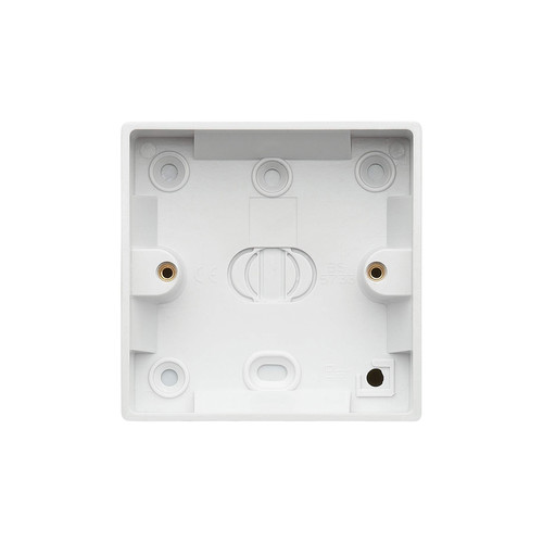 MK Logic Plus Single Plate Back Box Plastic 40mm