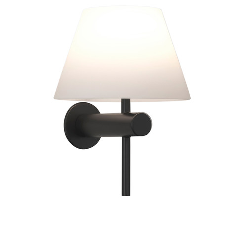Roma Unswitched Wall Light 240V Matt Black 40W