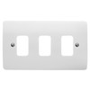 MK Logic Plus Plate Grid 3 double gang grid plate White
