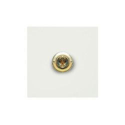 Horizon Square Dolly Switch Paintable 1 gang 20 amp 2 way Primed White / Polished Brass