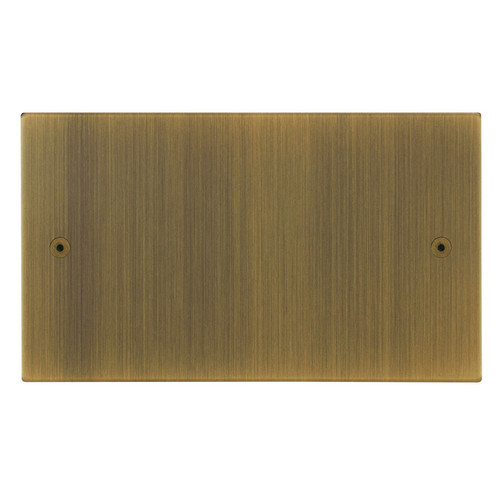 Horizon Square Blank Plate Double Plate Antique Brass