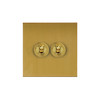 Horizon Square Dolly Switch 2 gang intermediate Satin Brass