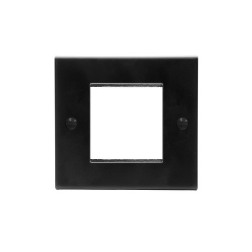 Euro Plate 2 gang Matt Black