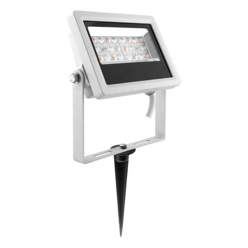 LED White Outdoor Garden Floodlight Spike 240V 10W (=100W) 3000K Warm White