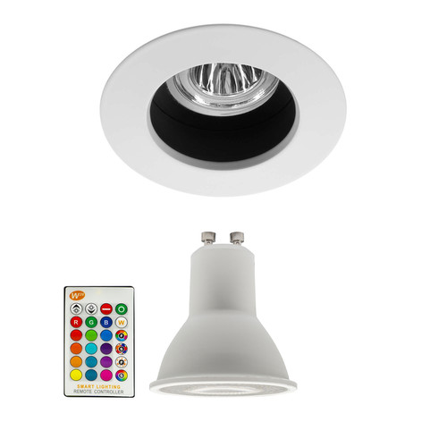 Happy Fixed Fire-Rated Downlight 5W 240V White RGB + 3000K Warm White