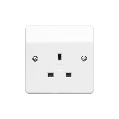MK Logic Plus Wall Socket 13A 1 gang socket White
