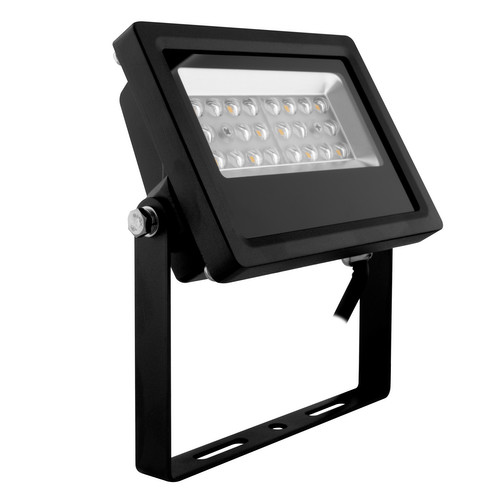 LED Black Outdoor Garden Floodlight 240V 10W (=100W) 4000K Cool White
