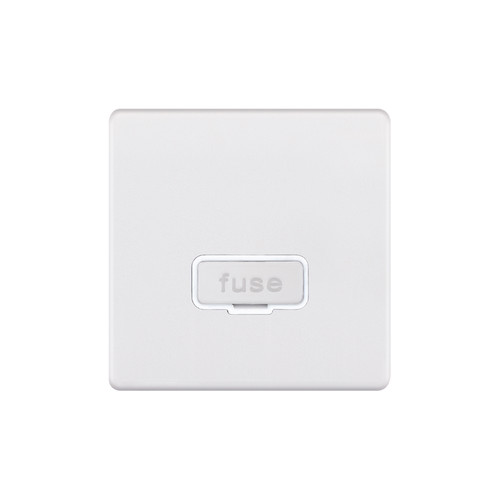 Fuse Spur Screwless 1 gang 13 amp unswitched fuse spur Matt White
