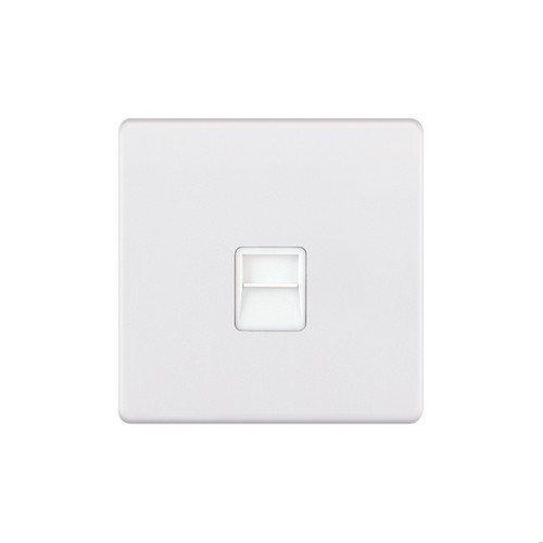 Communications Socket Screwless 1 gang phone master Matt White