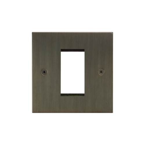 Horizon Square Euro Plate 1 gang Jordan Bronze
