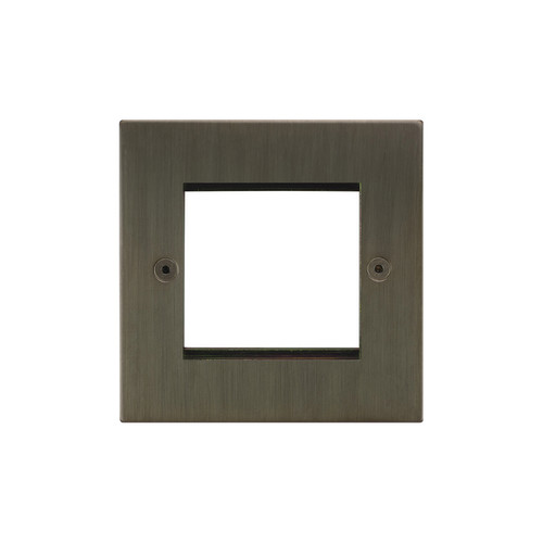 Horizon Square Euro Plate 2 gang Jordan Bronze