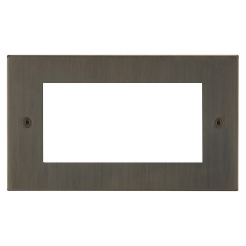 Horizon Square Euro Plate 4 gang Jordan Bronze