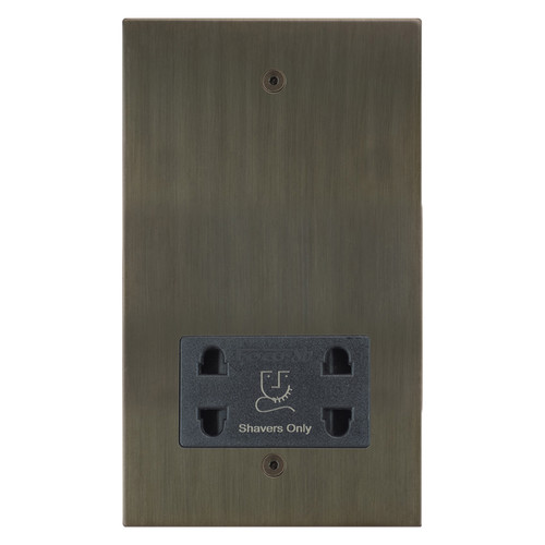 Horizon Square Shaver Socket 1 gang Jordan Bronze