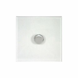 Prism Dimmer Switch V-PRO Trailing Edge LED 1 gang 120 watt 2 way Polished Chrome / Clear Perspex
