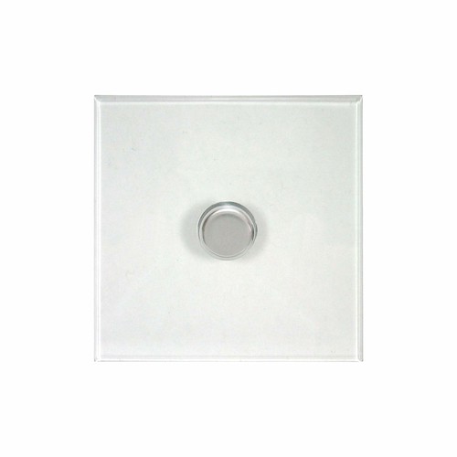 Prism Dimmer Switch V-PRO Trailing Edge LED 1 gang 120 watt 2 way Polished Chrome / Clear Perspex