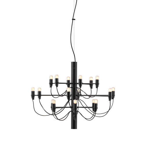 2097/18 Chandelier Pendant Light 18 x 15W Black