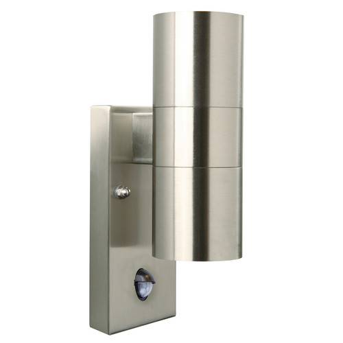 Tin Up & Down Sensor Outdoor Garden Pillar Wall Light Stainless Steel 2x35W