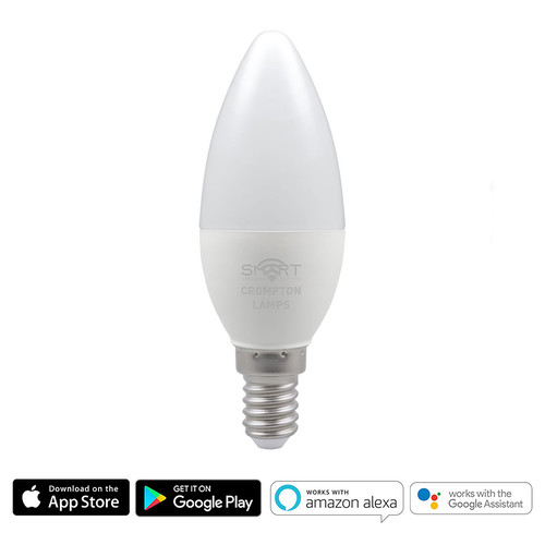LED Smart Candle RGBW 240V Light Bulb 5W RGB Warm White 3000K