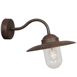 Luxembourg Exterior Wall Light 240V 60W Rust