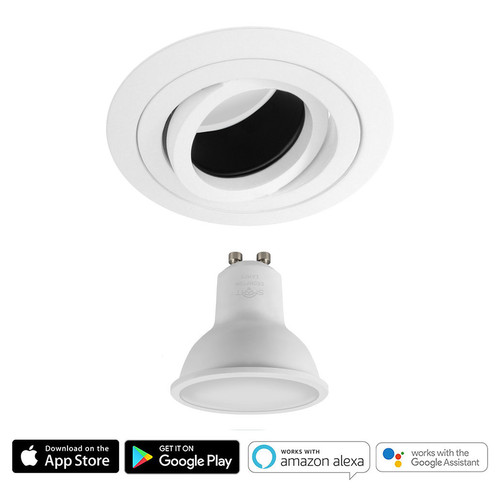 Rock 'n' Roll Fire-Rated 50 Black Baffle GU10 LED Smart LED 5W (=50W) RGB+4000K Cool White