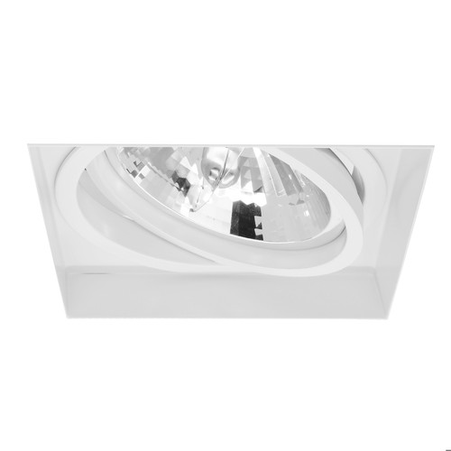 Trimless Square Adjustable Downlight AR111 12V White RAL 9003 75W