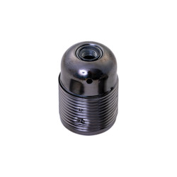 E27 Plain G-Met Lampholder Black