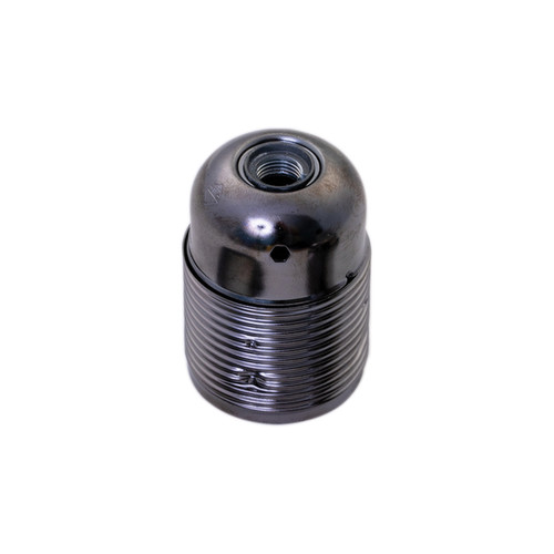 E27 Plain G-Met Lampholder Black