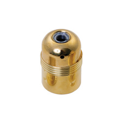 E27 Plain Brass Lampholder Brass