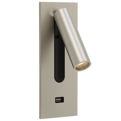 Fuse 3 LED USB-A Wall Light 240V 3.5W Matt Nickel