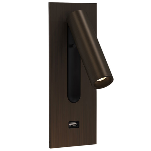 Fuse 3 LED USB Wall Light 240V 3.5W Bronze
