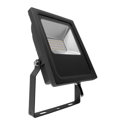 LED Black Outdoor Garden Floodlight 240V 20W (=200W) 4000K Cool White