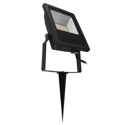 LED Black High Brightness Outdoor Garden Floodlight Spike 240V 20W (=200W) 4000K  Cool White