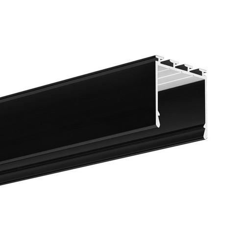 Lipod Surface LED Tape Extrusion Profile Black 2000mm
