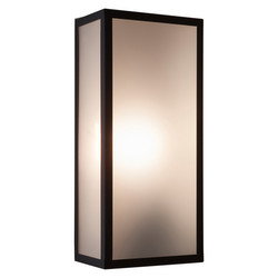 Messina II Frosted 160 Outdoor Garden Wall Light 240V 12W Textured Black