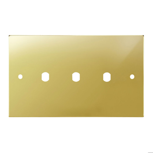 WiseRetro Module Plate Polished Brass 3 Gang