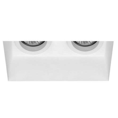 Plaster Trimless Double Downlight GU10 240V White 2 x 50W