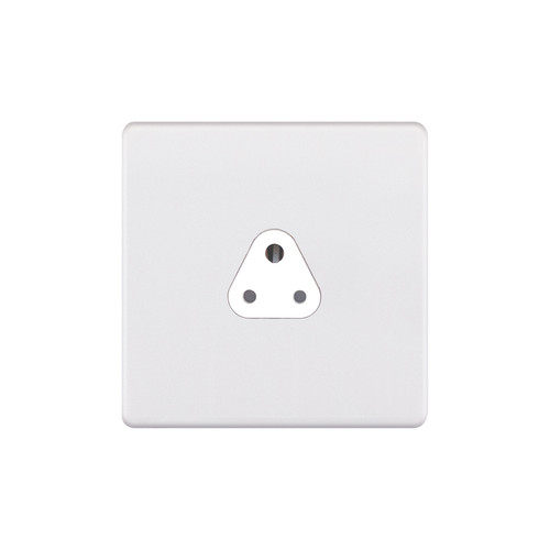 Wall Socket Screwless 1 gang 2 amp unswitched socket outlet Matt White